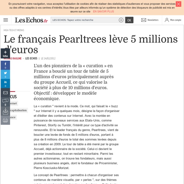 Le français Pearltrees lève 5 millions d'euros