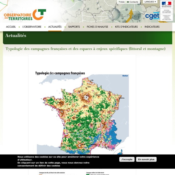 Typologie des campagnes françaises et des espaces à enjeux spécifiques (littoral et montagne)
