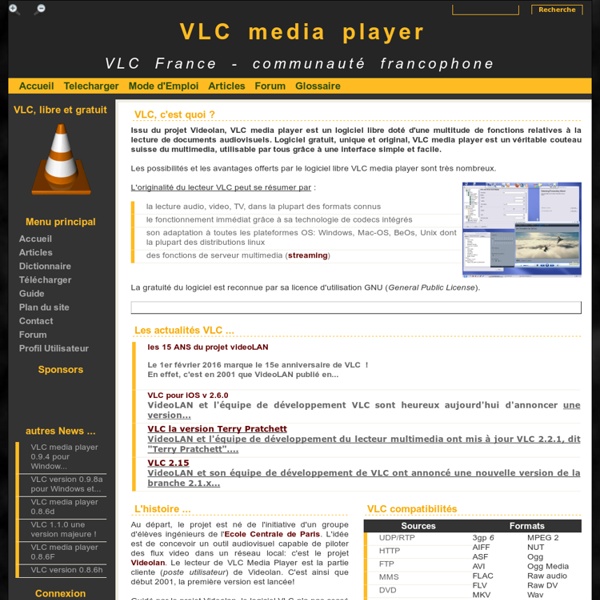 Logiciel de lecture video VLC....