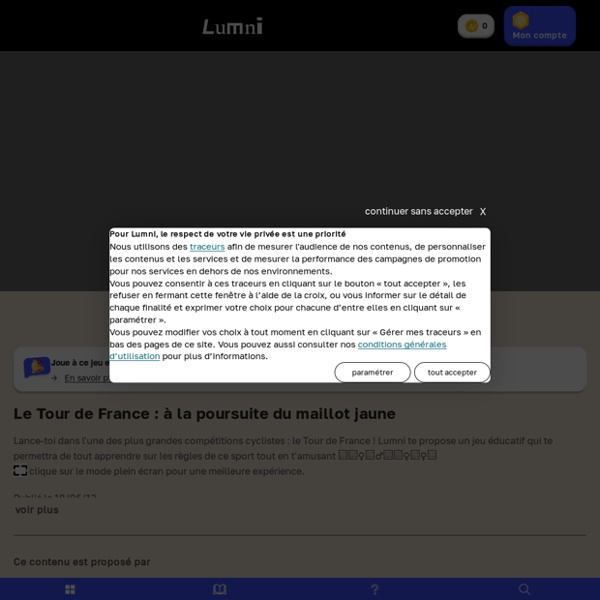 Le Tour de France : à la poursuite du maillot jaune - Jeu Sport