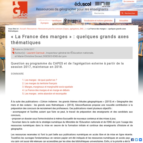 « La France des marges » : quelques grands axes thématiques
