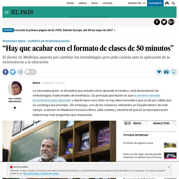 Francisco Mora: “Hay que acabar con el formato de clases de 50 minutos”
