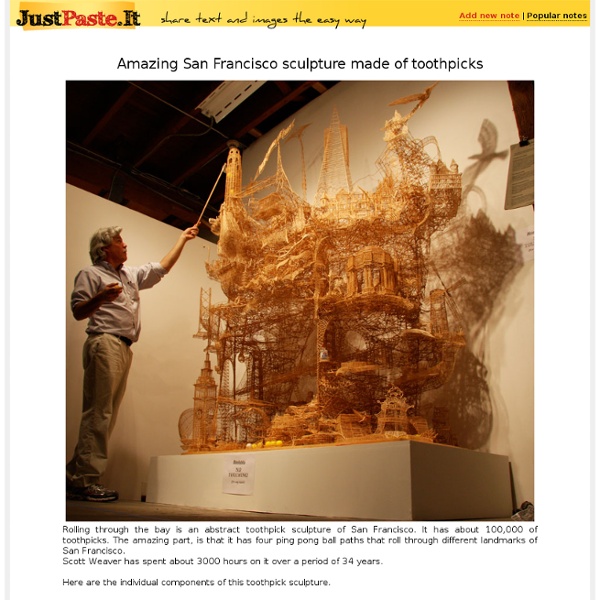 Amazing San Francisco sculpture made of toothpicks
