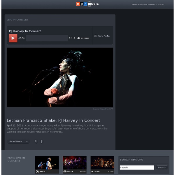 Let San Francisco Shake: PJ Harvey In Concert