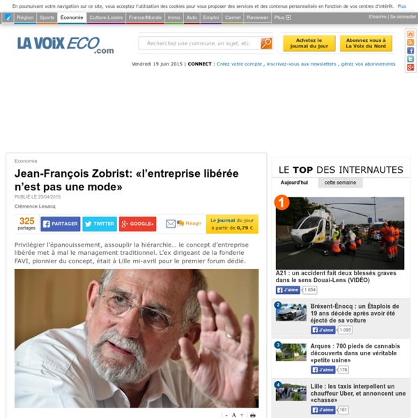 Jean-François Zobrist: «l’entreprise libérée n’est pas une mode»
