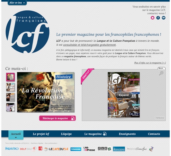 Magazine LCF : Langue et la Culture Françaises - Nouveau Magazine pour les francophiles francophones