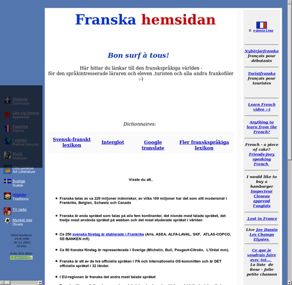 Franska hemsidan - det mesta om Frankrike