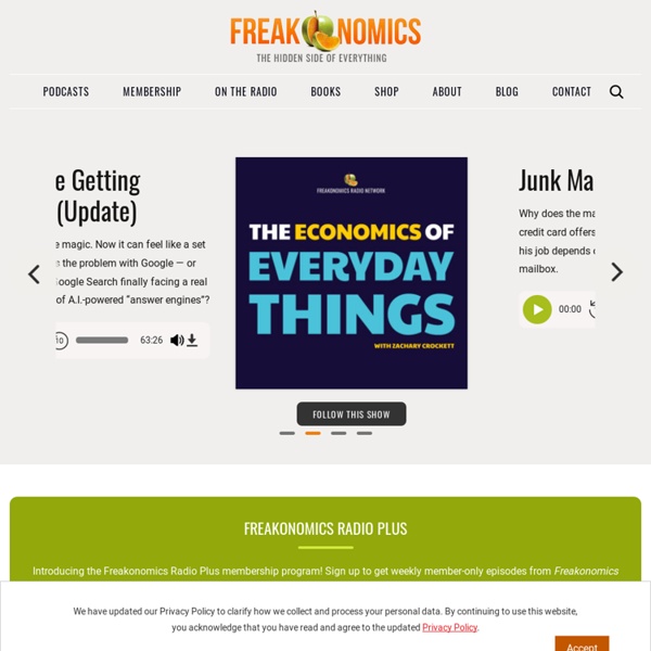 Freakonomics - The hidden side of everything Freakonomics