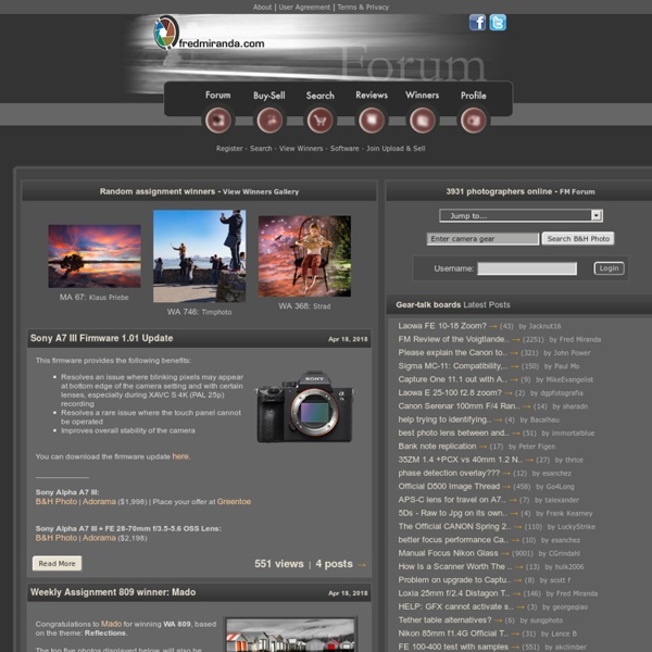 Fredmiranda.com: Specialized in Canon - Nikon SLR Cameras, Forum
