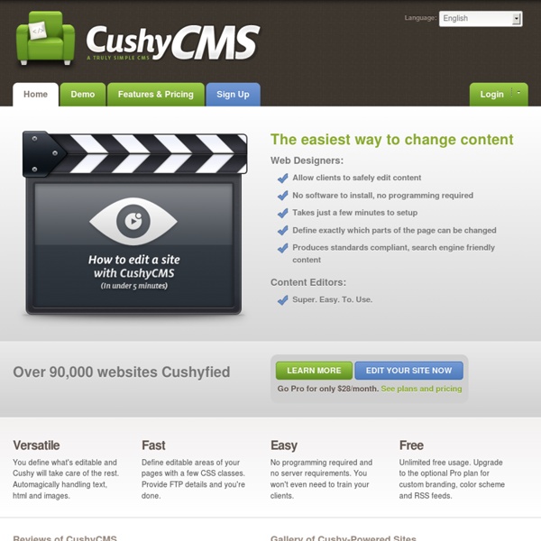 Free and simple CMS » CushyCMS