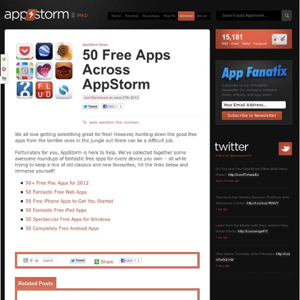 50 Free Apps Across AppStorm