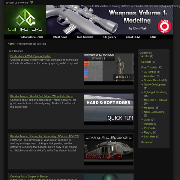 Free Blender 3D Tutorials