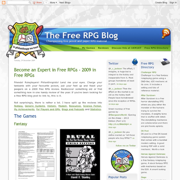 Become an Expert in Free RPGs