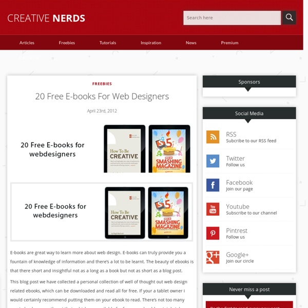 20 Free E-books For Web Designers