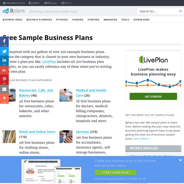 Business Plan Templates and Free Sample Business Plans