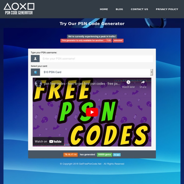 Free PSN Codes - Online PSN Code Generator (2021)