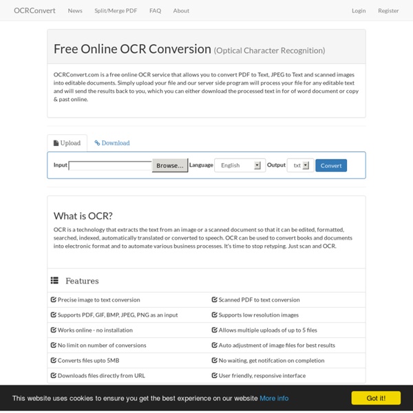 Free Online OCR - Convert Image to Text, PDF to Text, JPEG to Word, PDF to Word