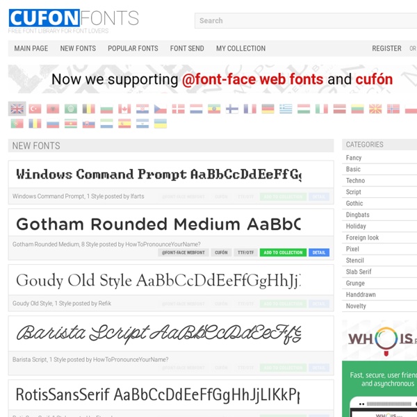 Cufón Fonts - Free Cufon Font Library [BETA]