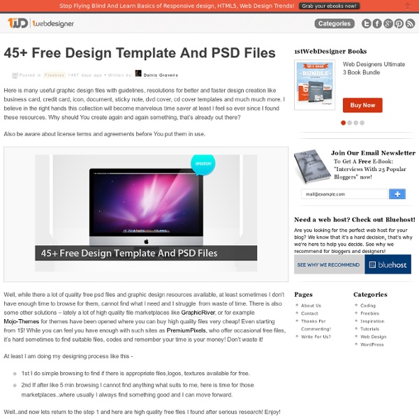 45+ Free Design Template And PSD Files