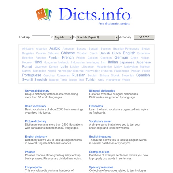 Free Dictionaries project