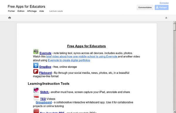 Free Apps for Educators
