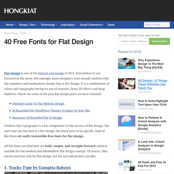 40 Free Fonts for Flat Design