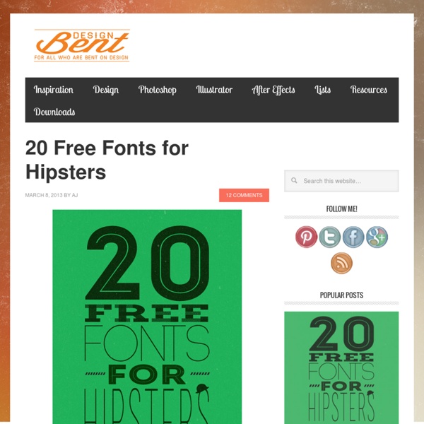 20 Free Fonts for Hipsters - DesignBent