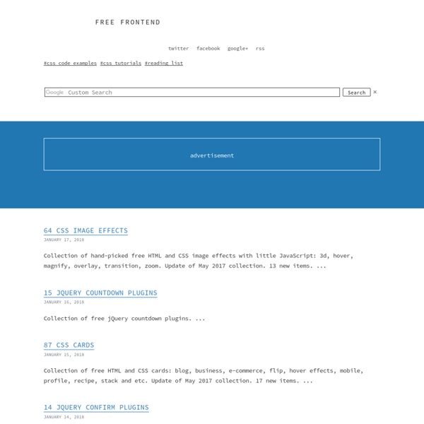 FreeFrontend - Free HTML, CSS and JS examples