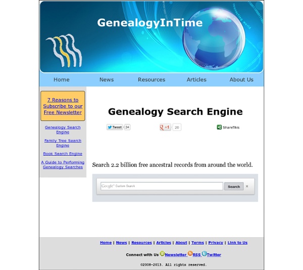 Free Genealogy Search Engine