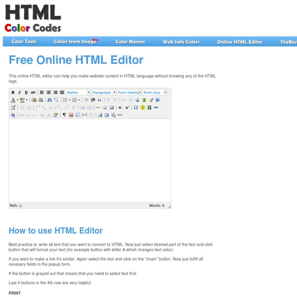 Free HTML Editor