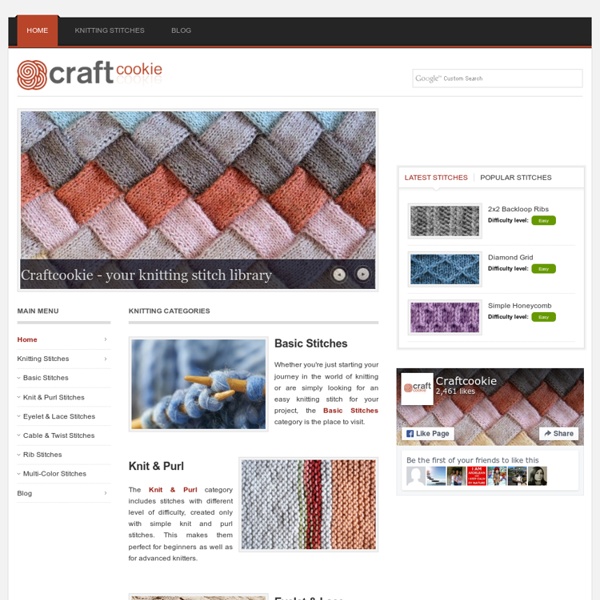 Free knitting stitch library