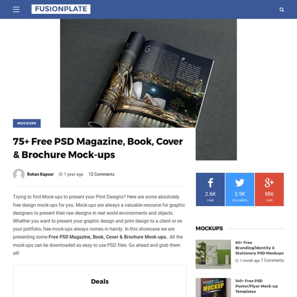 37 Free PSD Magazine, Book, Cover & Brochure Mock-ups
