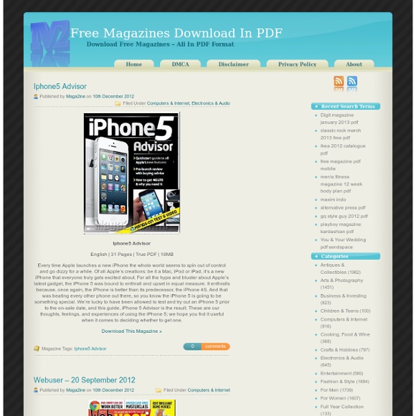 Free magazine pdf download sites