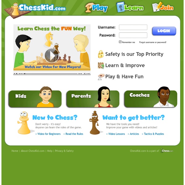 Free Online Chess for Kids - ChessKid.com - 100% Safe! - Flock