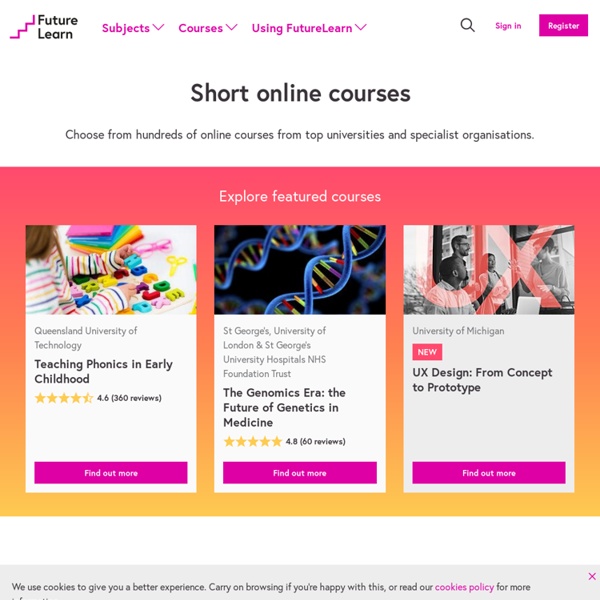 Browse Online Courses - FutureLearn