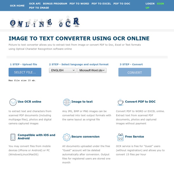 Free Online OCR - convert scanned PDF and images to Word, JPEG to Word