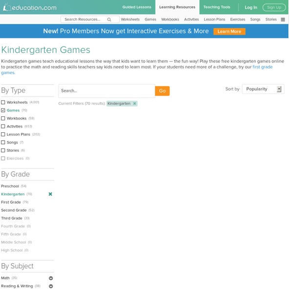Free Online Kindergarten Games - Education.com