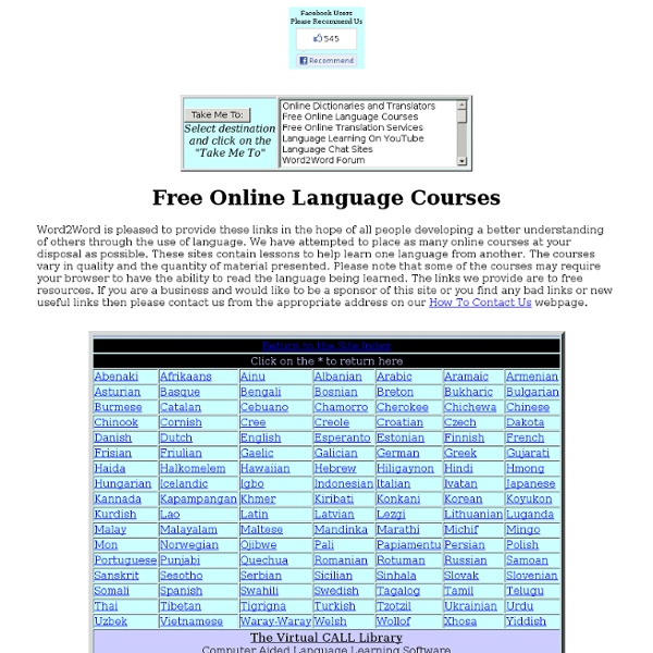 Free Online Language Courses