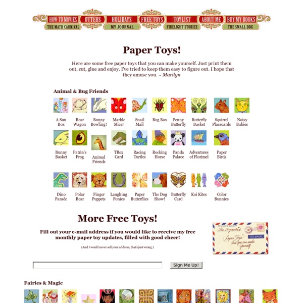 Free Paper Toys From The Toymaker!