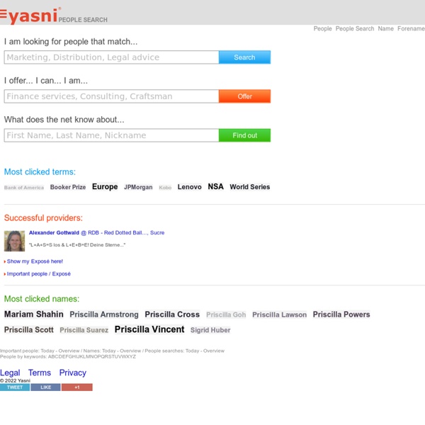 No.1 Free People Search - Yasni.com