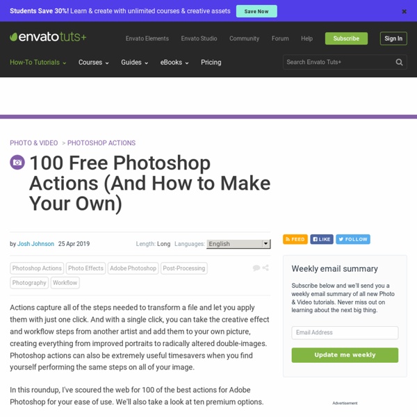 100 Free Photoshop Actions (And How to Make Your Own)