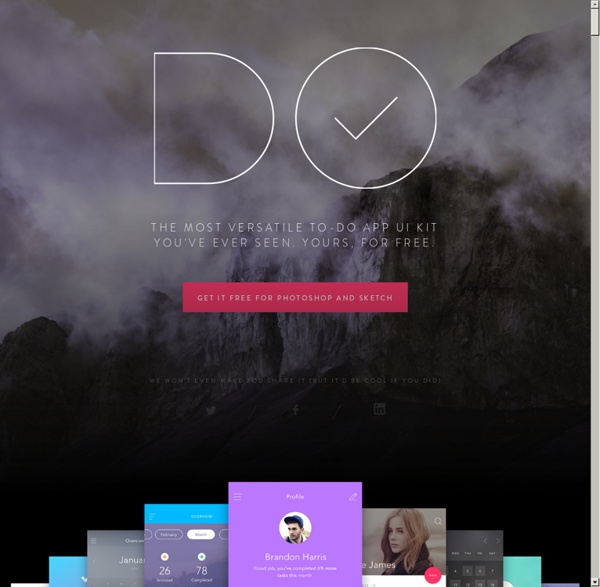 Free to-do app UI kit for Photoshop and Sketch
