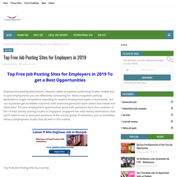 Top Free Job Posting Sites for Employers in 2019