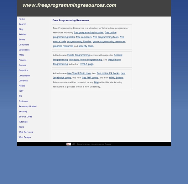 Free Programming Resources