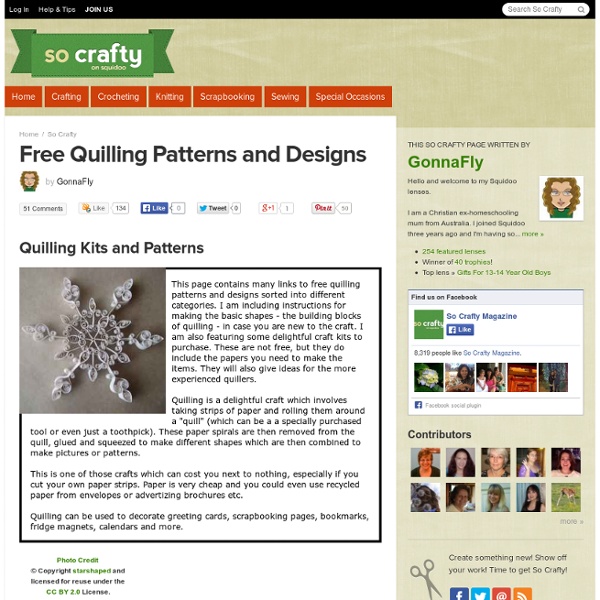 Free Quilling Patterns and Designs