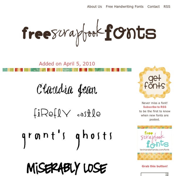 Free Scrapbook Fonts