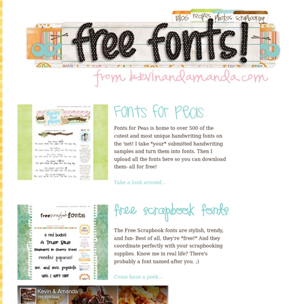 Free Scrapbook Fonts & Fonts for Peas