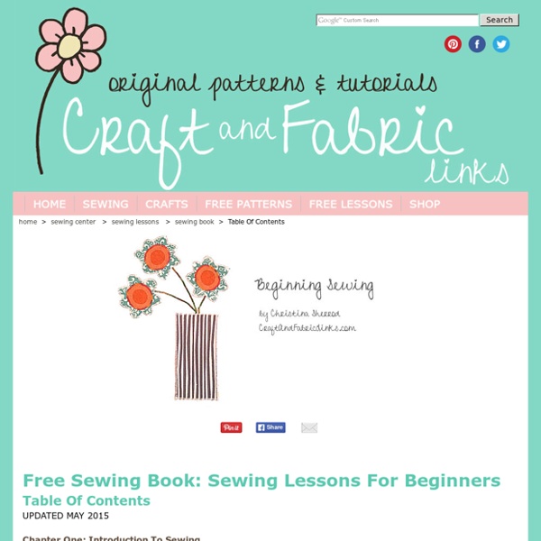 Free Sewing Book: Beginning Sewing Lessons