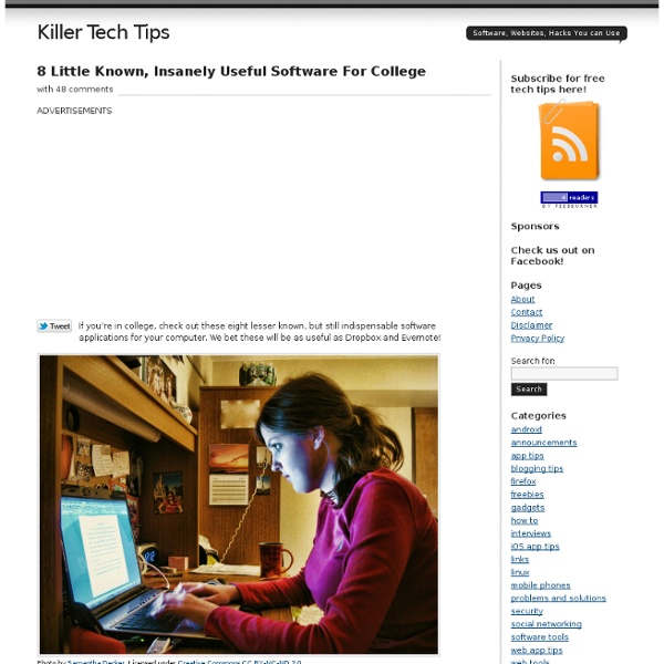 8 Little Known, Insanely Useful Software For College « Killer Tech Tips