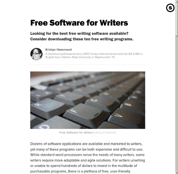 Free Software for Writers